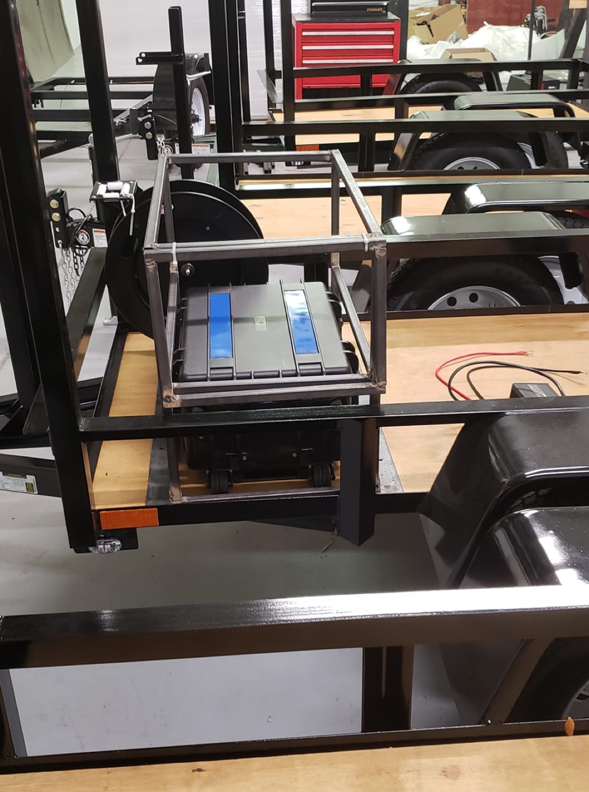 Future Generators custom mobile solar power system in a field deployment setting